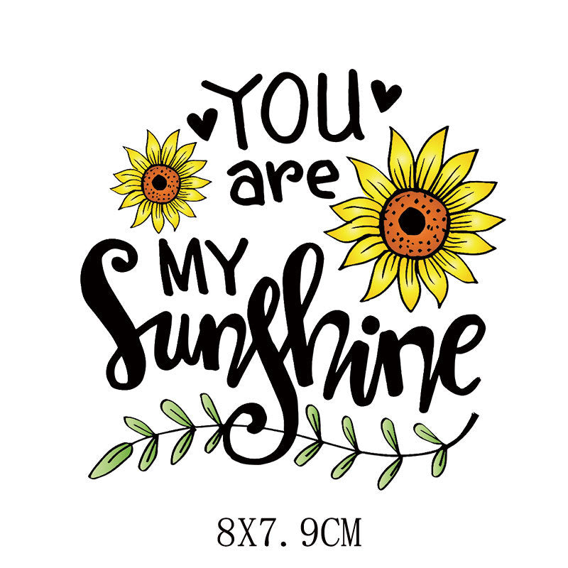 Wholesale 5pcs/pack  Sunflower heat transfer sticker pattern   UV DTF Ready to Press Transfers Wraps