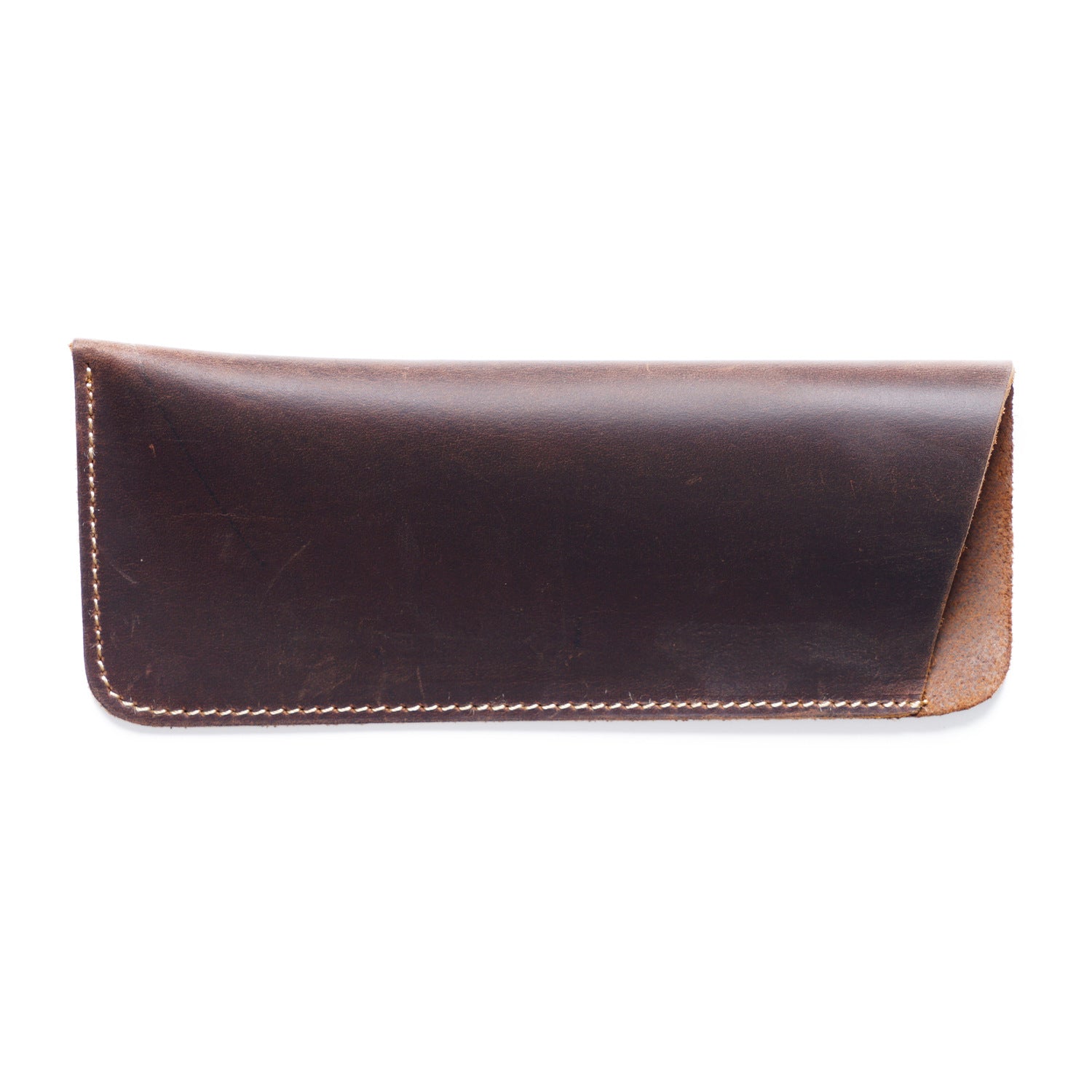 Wholesale Simple Retro Cowhide Large Capacity Pencil Case