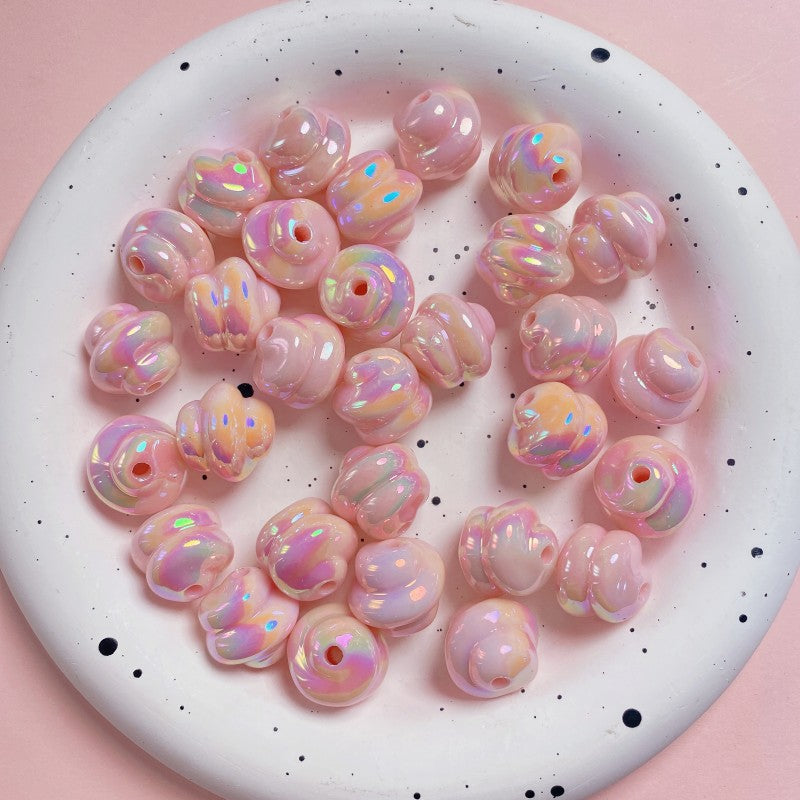 Cuentas de cuerdas colgantes hechas a mano de diy de 10 piezas de crema para el paquete