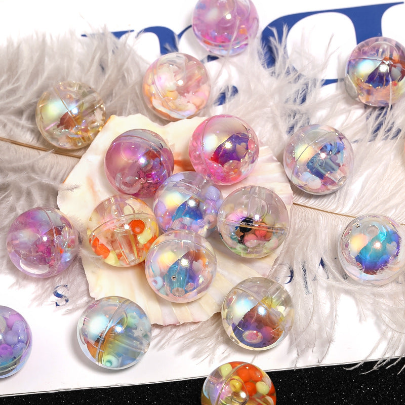 Wholesale 25pcs Creative Colored Quicksand Bubble Ball Bead