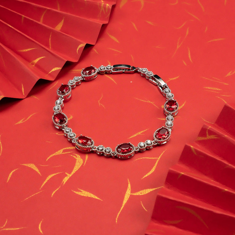 Wholesale handmade inlaid colorful zircon niche ladies jewelry Bracelet