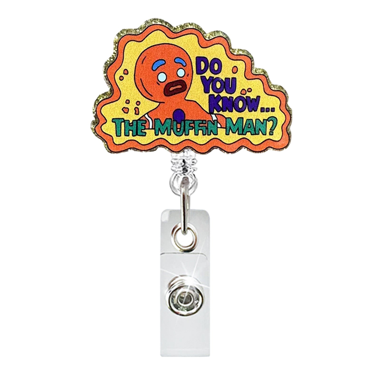 Wholesale Acrylic glitter doctor and nurse ID buckle easy pull buckle