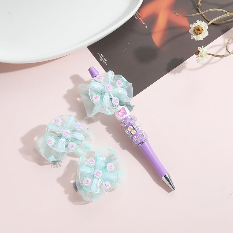 Wholesale 10pcs Honeycomb Heavy Industries Lace Viscose Flower Bow Loose Beads