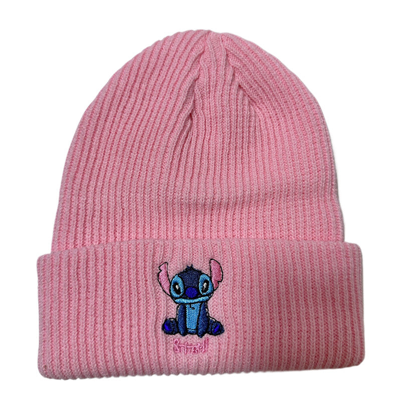 Wholesale Embroidered Autumn and Winter Outdoor Warm Cartoon Anime Yarn Hat