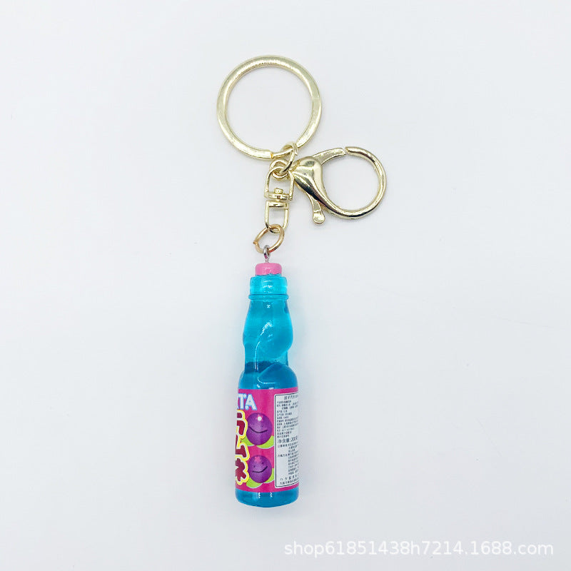 Wholesale Simulation Creative Marbles Soda 3D Resin Keychain