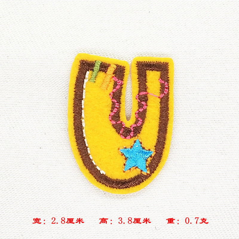 Wholesale Colorful English letter embroidery DIY Patches