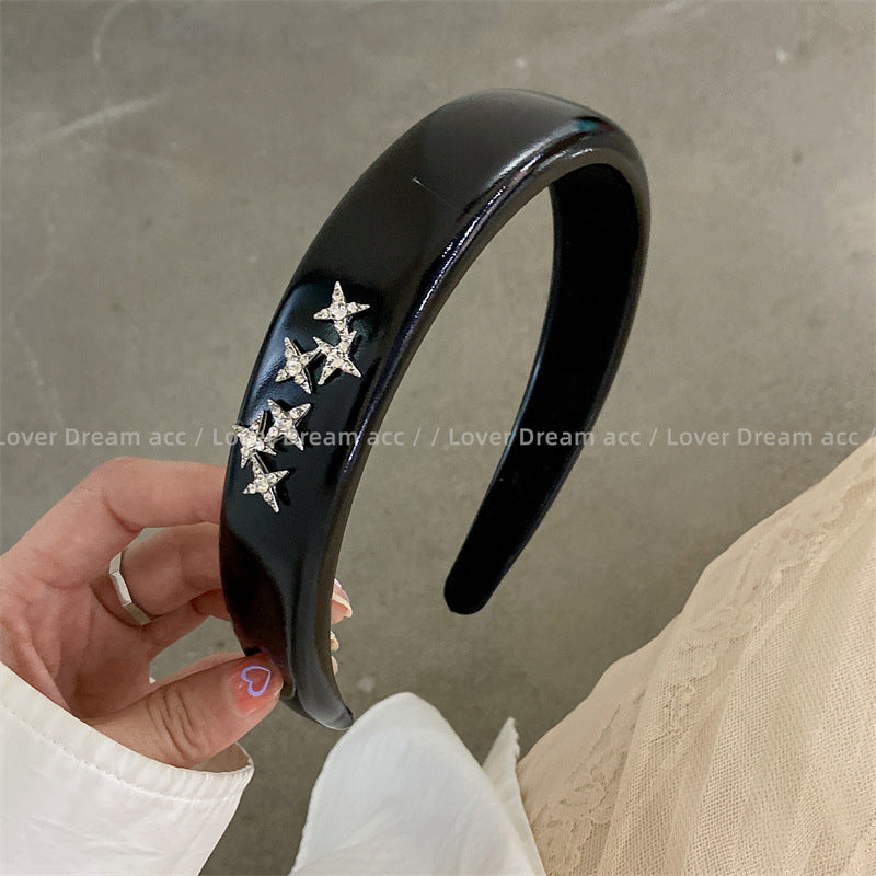 Wholesale Cross Star Universe Silver Sponge Headband
