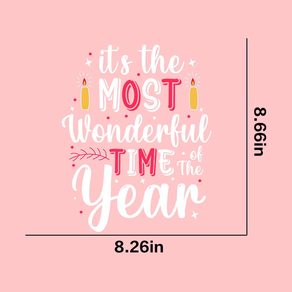 Wholesale  10pcs/pack Christmas pattern T-shirt heat transfer UV DTF ready-to-use transfer stickers