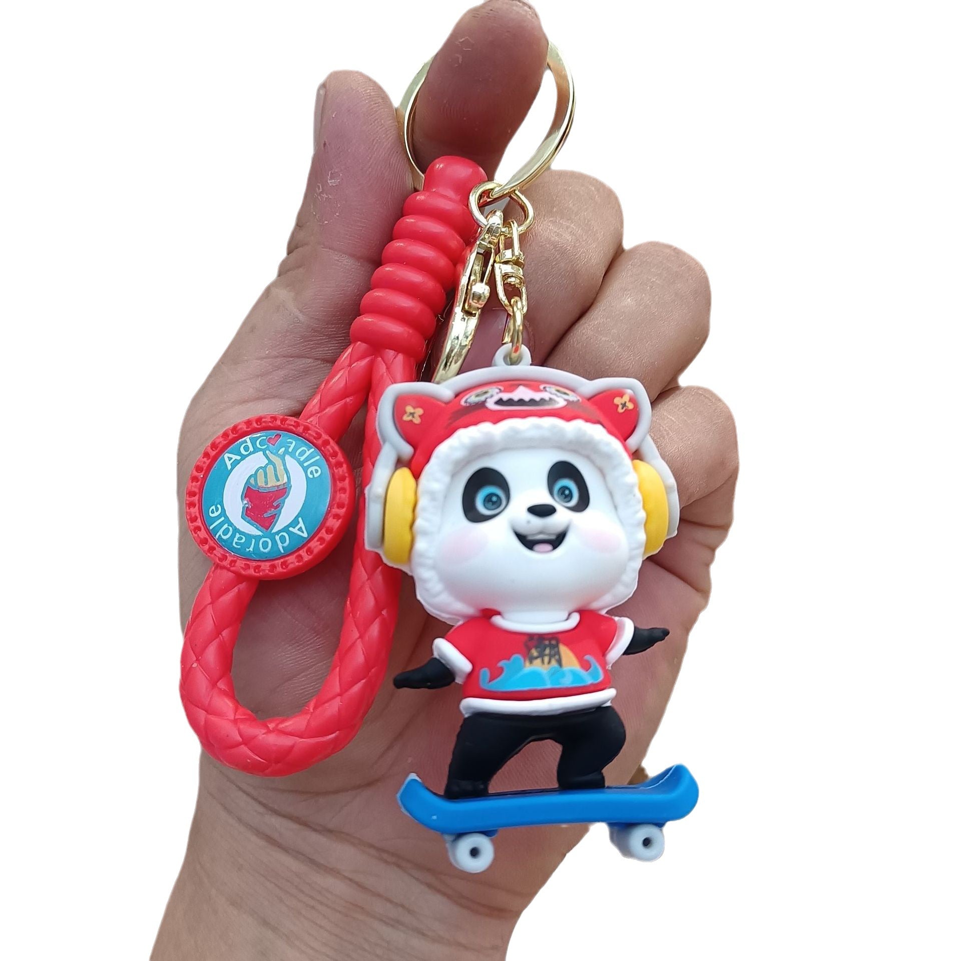 Wholesale Cartoon Beijing Opera Collection Panda PVC Keychain