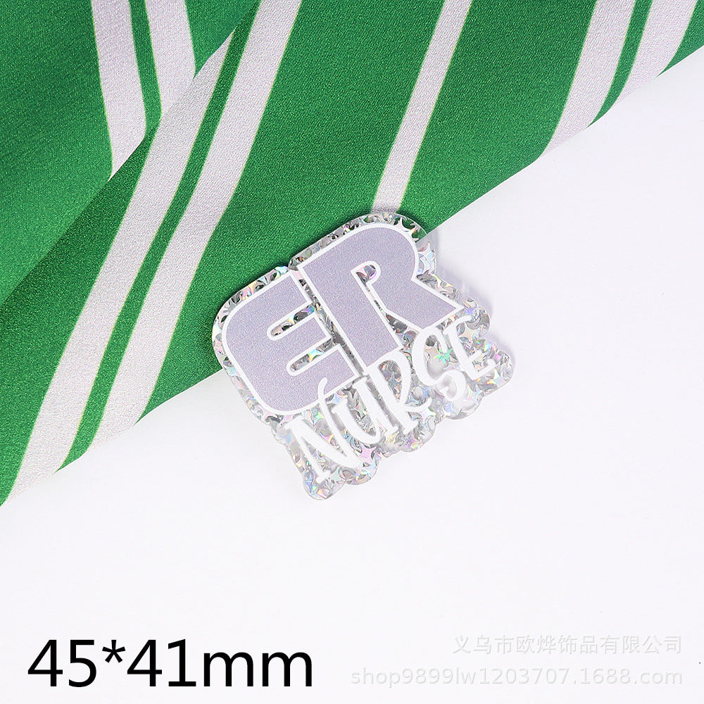 Wholesale 10pcs cartoon organ medical letter bag jewelry acrylic cute Acrylic Flatback accessories