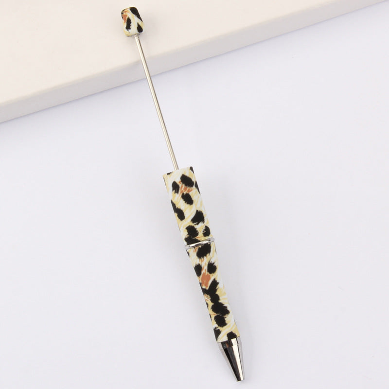 Wholesale Beadable Pens DIY for Beaded Cow Leopard Print Plastic Pen