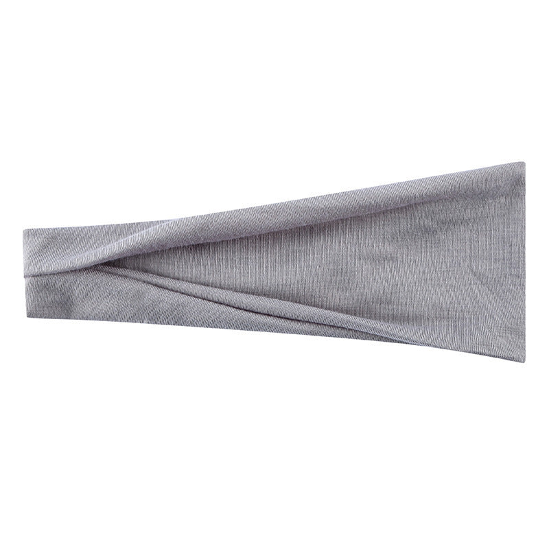 Wholesale Women's Solid Color Yoga Sports Fitness Running Sweat Absorbing Breathable Elastic Jumper Headband