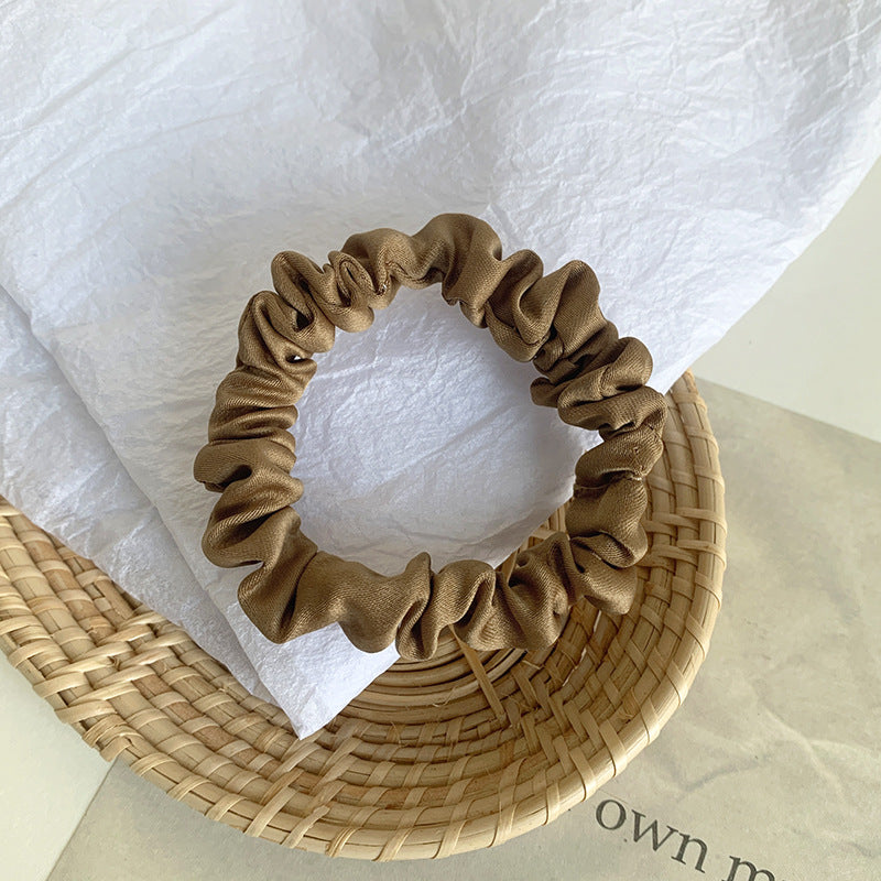 Wholesale Solid Color Satin Small Hair Tie