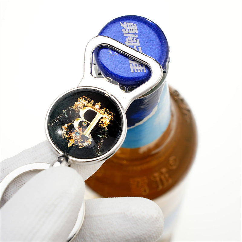 Wholesale Letter Butterfly Bottle Opener Time Gem Keychain