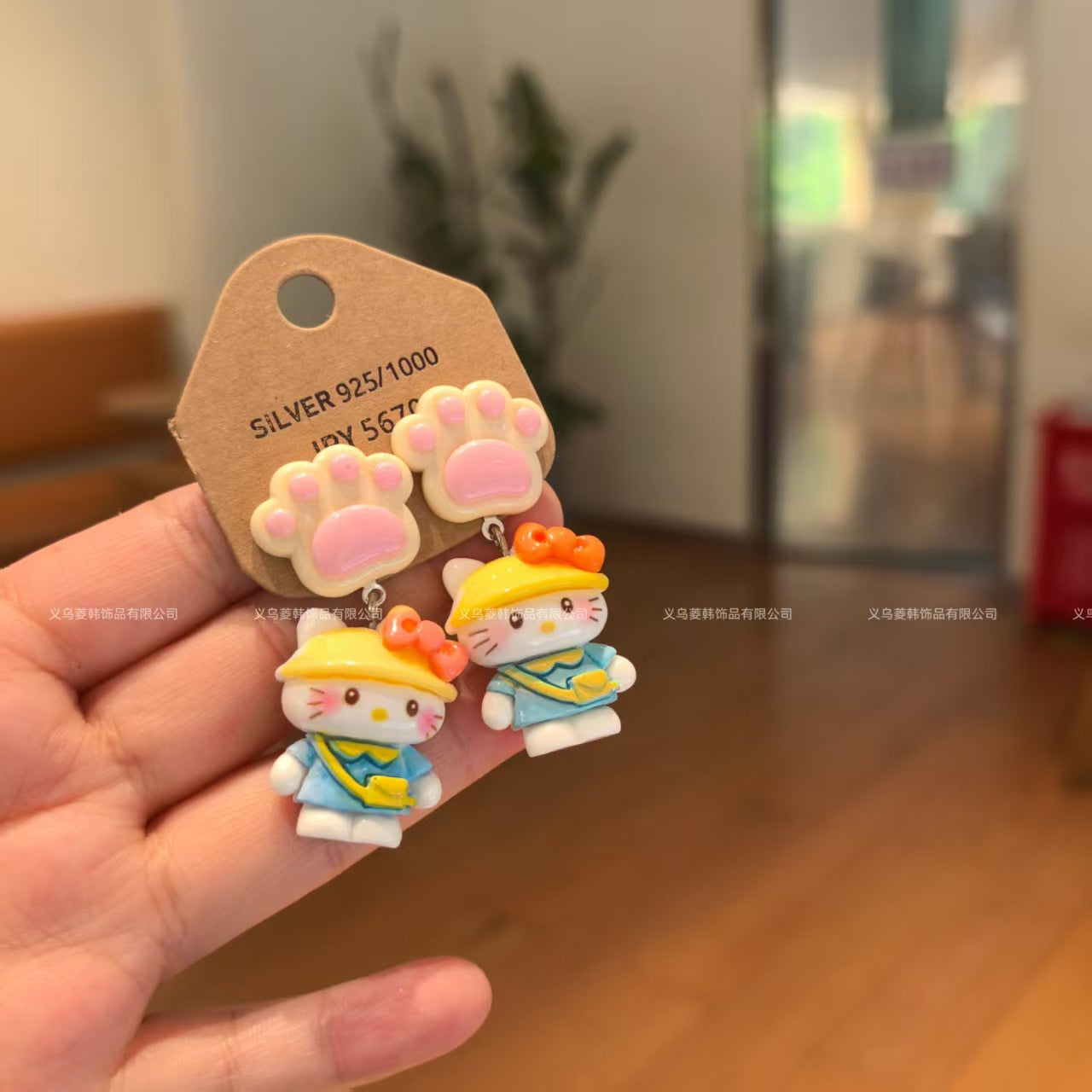 Wholesale Handmade 925 silver needle summer cartoon earrings small fresh earrings sweet