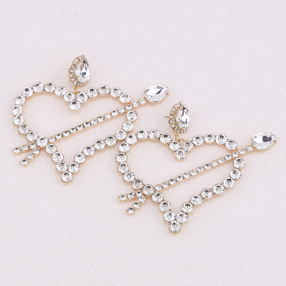 Wholesale Large Heart Pendant Earrings Exaggerated Valentine's Day Wedding Earrings Anniversary Earrings Fashion Jewelry