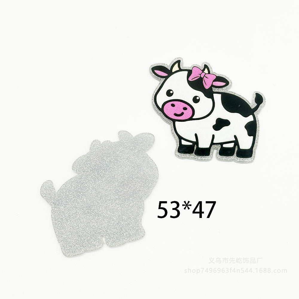 Wholesale 10pcs New Acrylic Powder Cartoon DIY Jewelry Accessories FlatBack