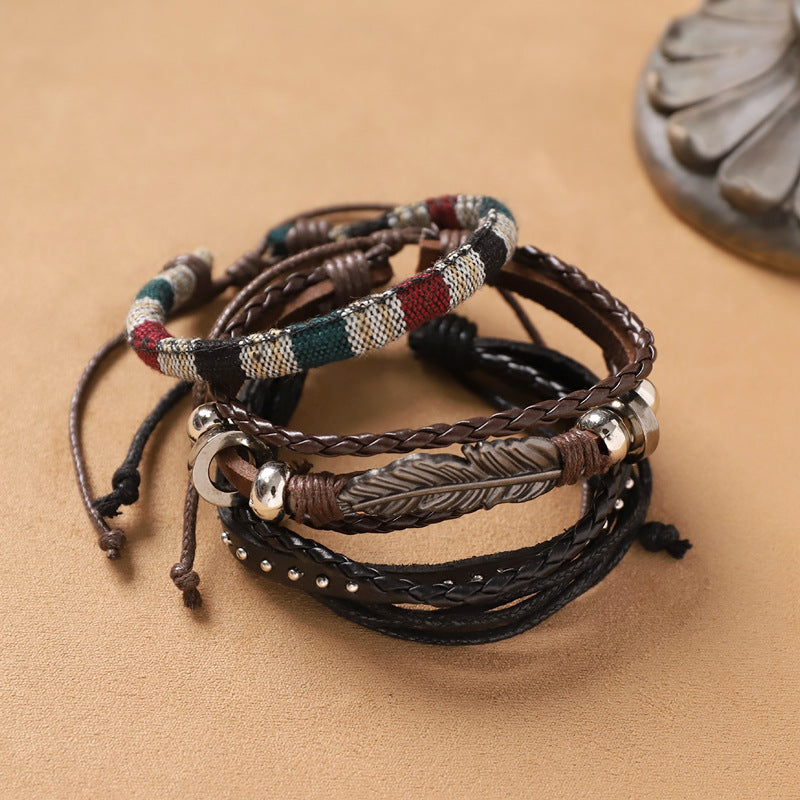 Wholesale Bohemian Handmade Exoticism Woven Multi-Layer Bracelet