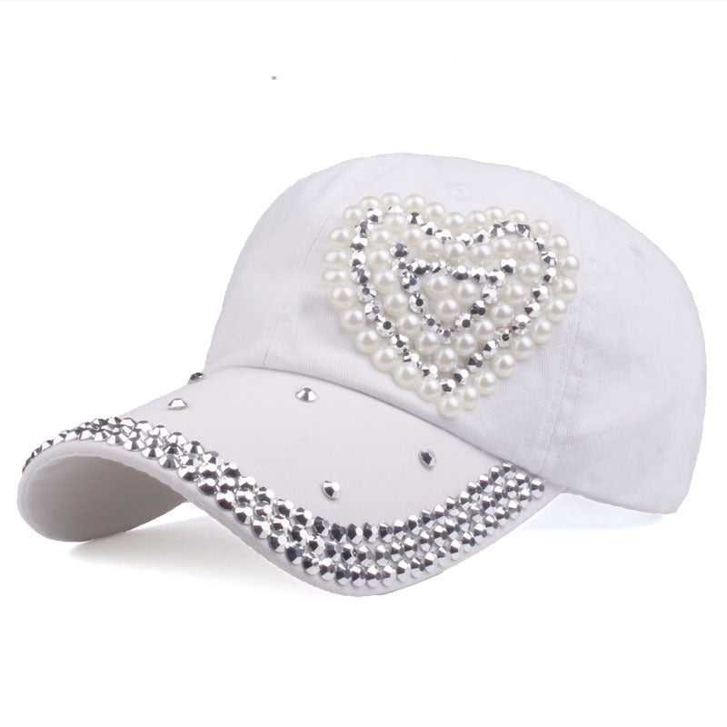 Wholesale Cotton Heart Pattern Outdoor Sun Protection Baseball Cap