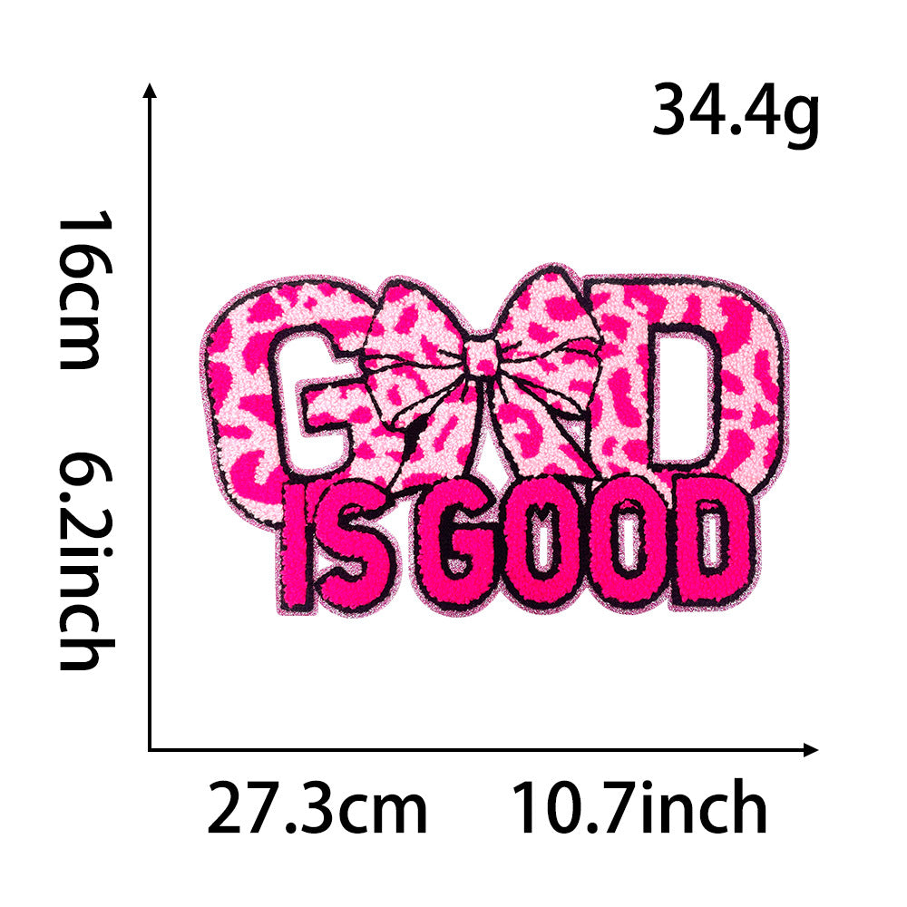 Wholesale Stylish Bow Embroidered Fabric Patch With Adhesive Backing Decorative DIY Applique For Shoes And Hats Craft Sewing Accessory