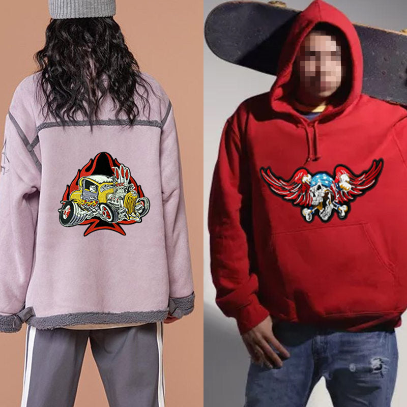 Wholesale Large punk style clothing embroidery DIY Patches