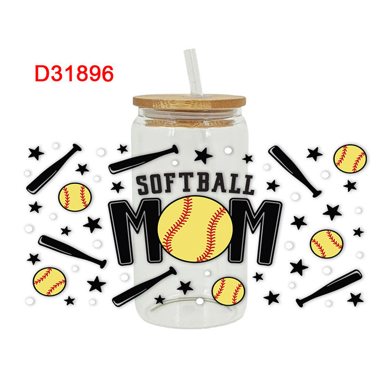 Wholesale Mother's Day Ball Bow  16oz Cup UV DTF Wraps