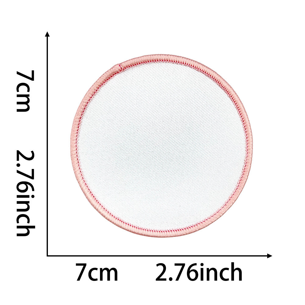 Wholesale Polyester Square Embroidered Badge Blank DIY Cloth Patch 10 Piece Hot Melt Glue For Shoes Hats Boutique Accessory