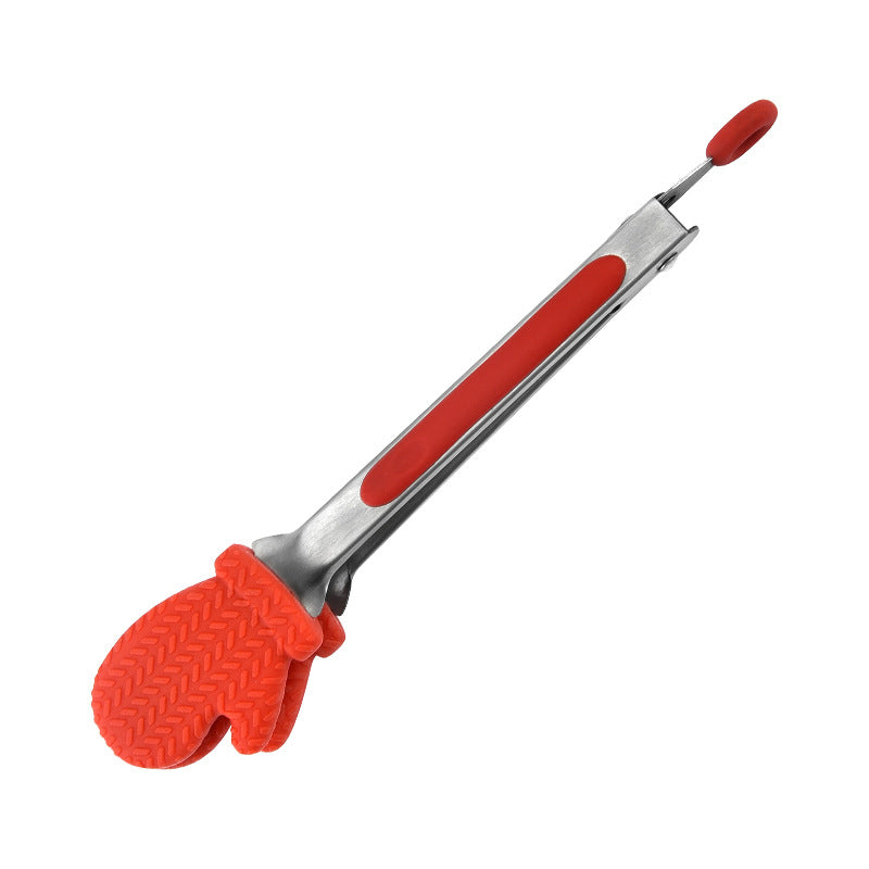 Wholesale Silicone Stainless Steel Food Clips Kitchen Utensils Barbecue Clips