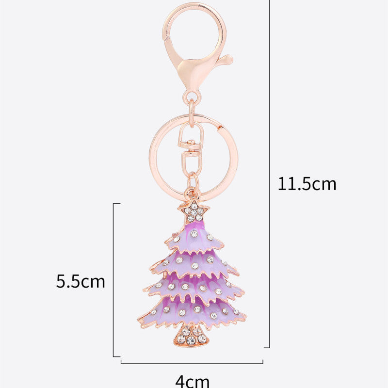 Wholesale Alloy Christmas Tree Keychain