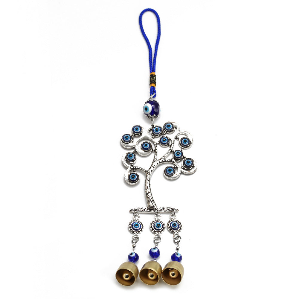 Colgantes de ojo azul de elefante de metal al por mayor