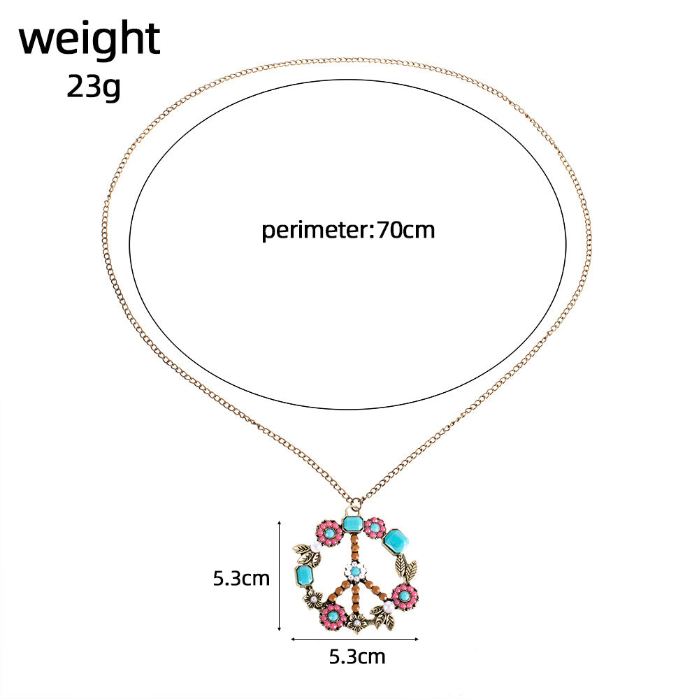 Wholesale Retro Personalized Jewelry Pearl Flower Necklace