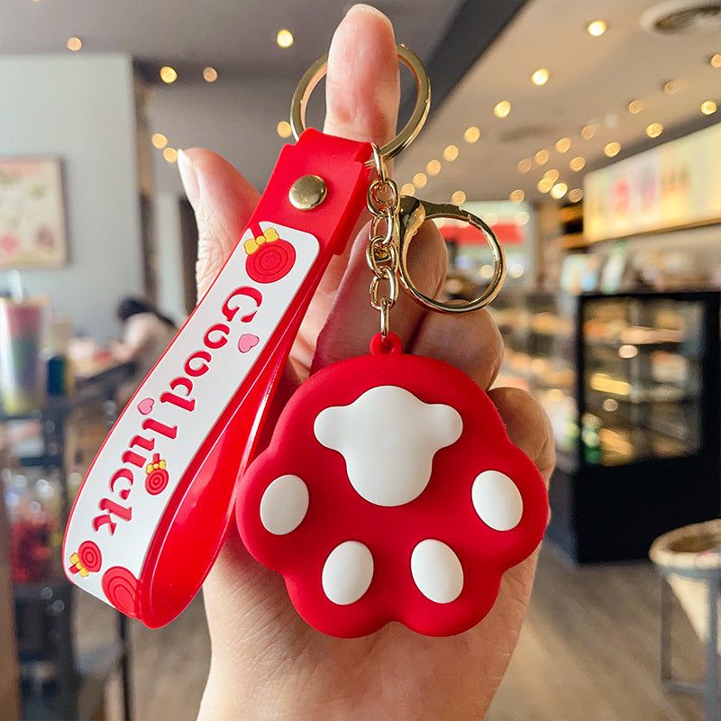 Wholesale PVC Cat Claw Keychains