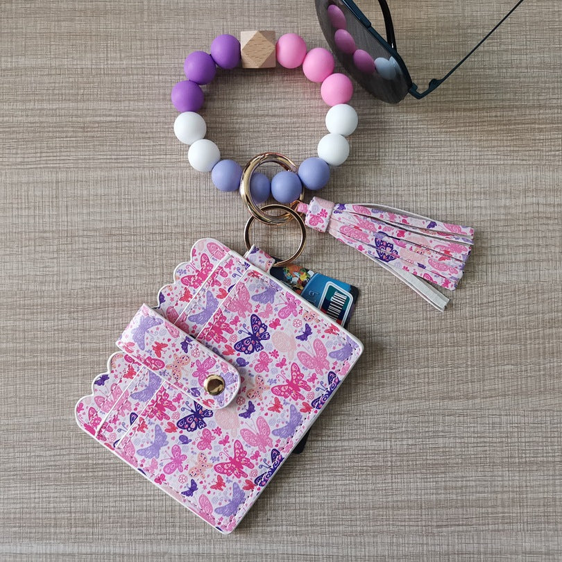 Wholesale Christmas Santa Claus Snowman Moose Silicone Wrist Coin Purse Keychain