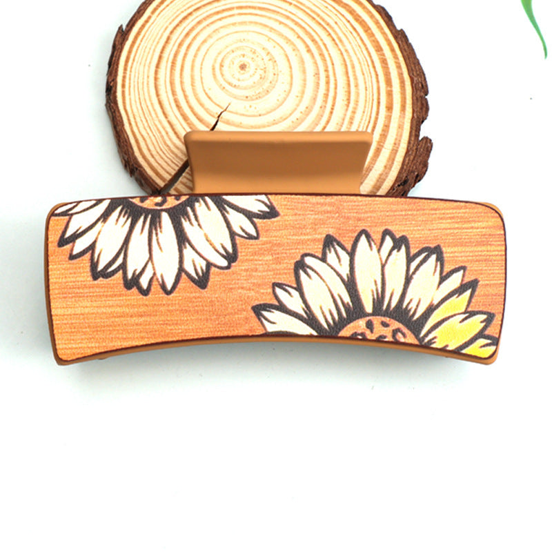 Wholesale Women S Floral Pineapple Wood Grain Claw Clip Hair Fashion Accessory For Everyday Styling Gift