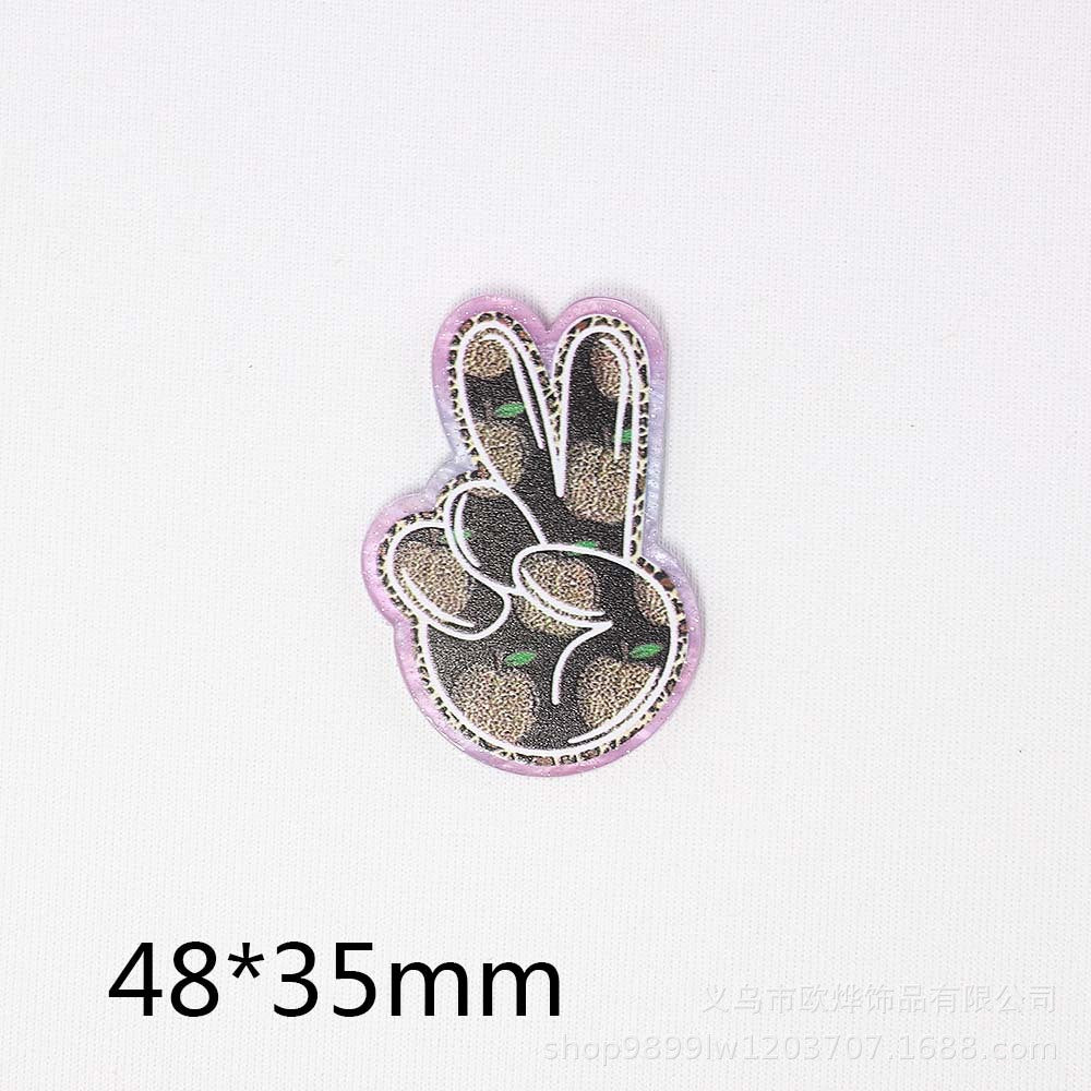 Wholesale 10pcs/pack Cartoon letter heart bag accessories Acrylic Flatback