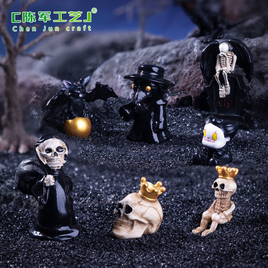 Wholesale Resin  Skeleton Bat Figurine Ornament Home Decor Party Favor