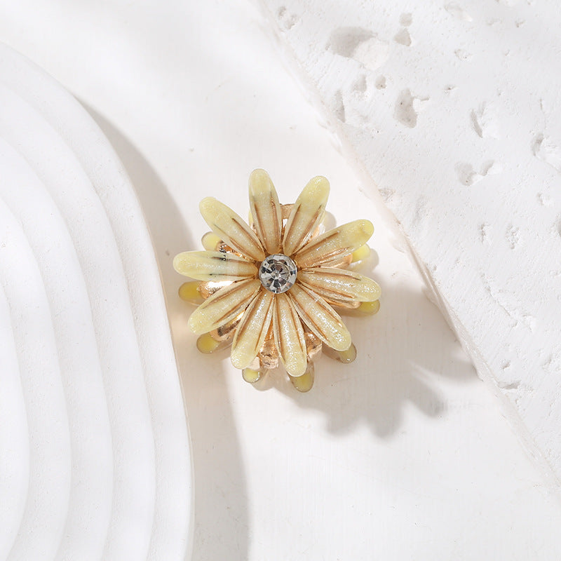 Wholesale crystal alloy flower hair clip