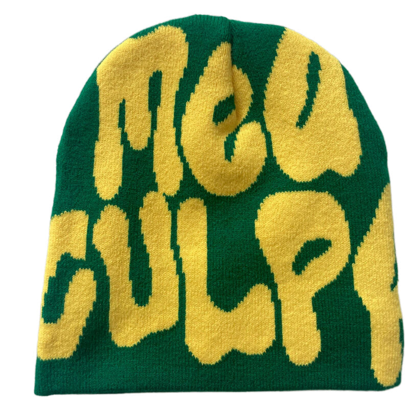 Wholesale Knitted Letter Embroidery Vintage Wool Autumn and Winter Warm Hat