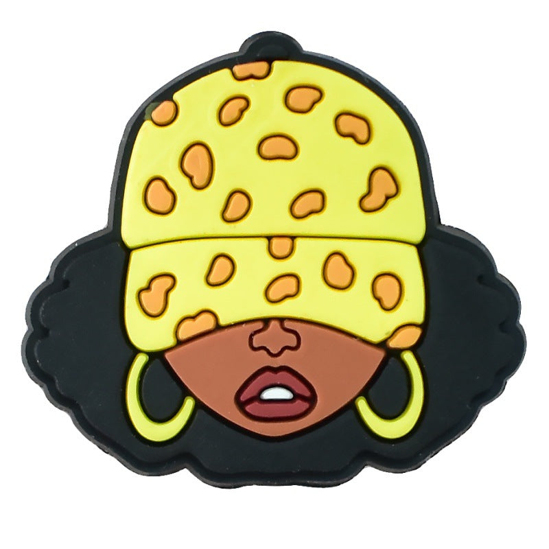 Wholesale  Random 100pcs  Black Girl Cartoon Ballpoint Pen Handmade Beads