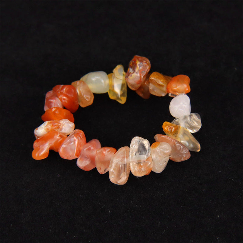 Wholesale Personality Hand-worn Natural Gravel Elastic Ring Women