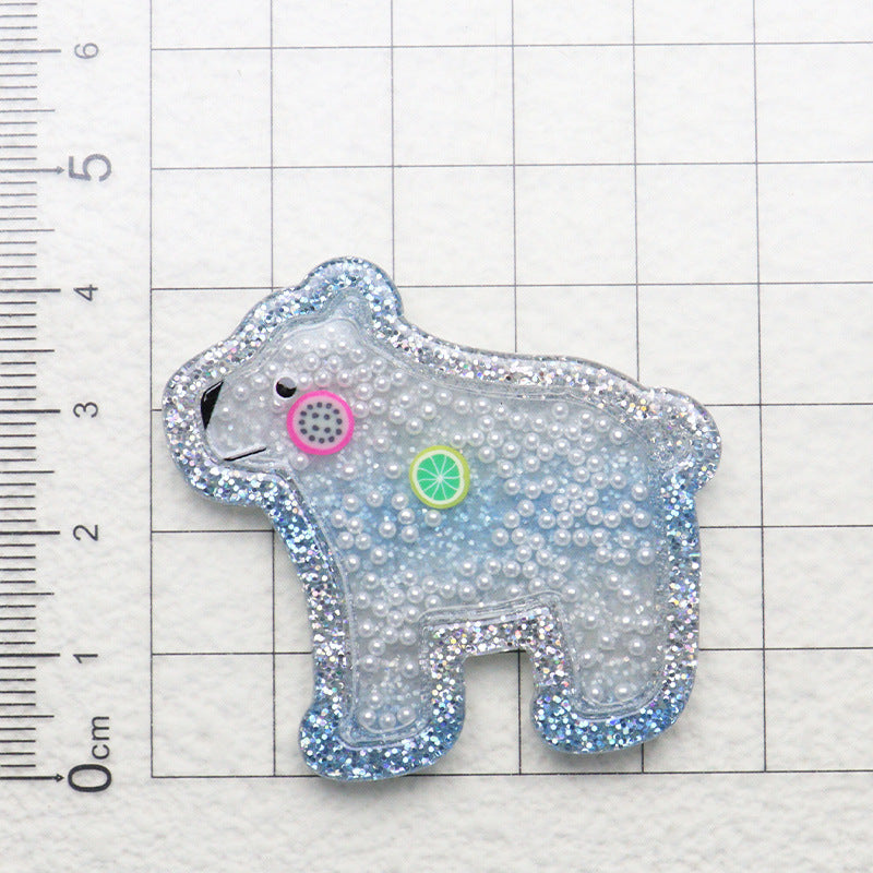 Wholesale Acrylic Colored Quicksand DIY Cream Glue Flat Back