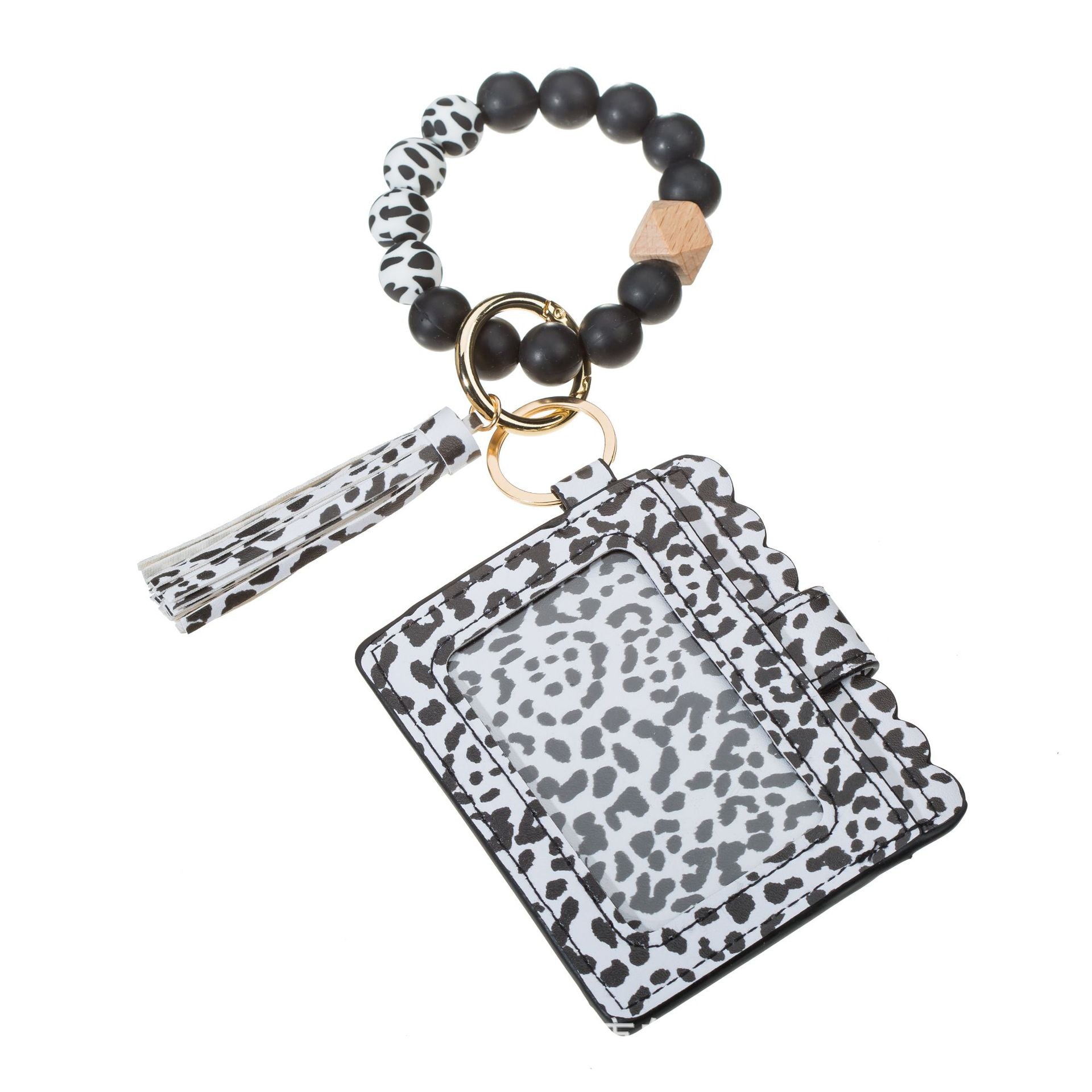 Wholesale 5pcs/pack Keychain Card Holder Pu Tassel Id Bag Wrist Keychains