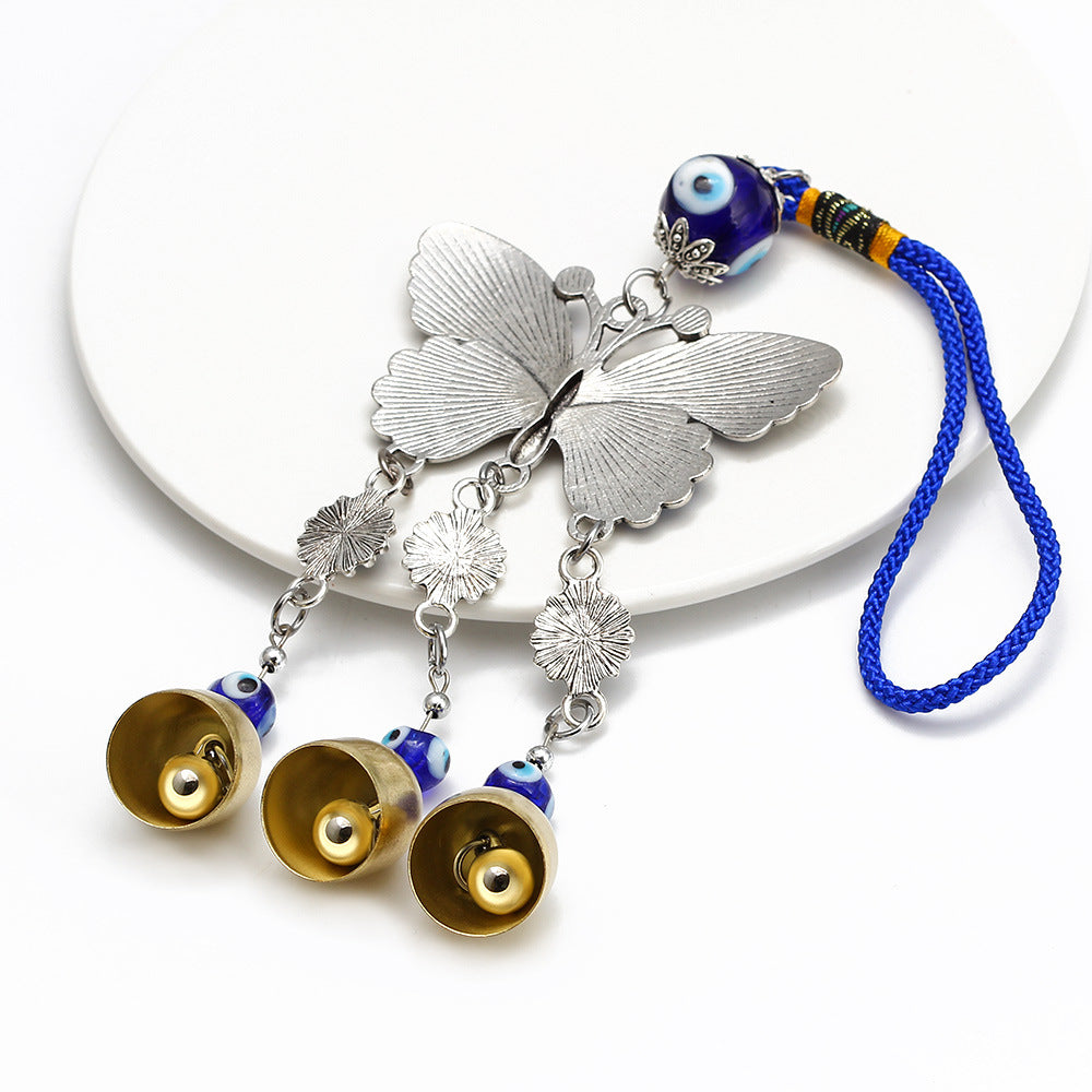 Wholesale Alloy Blue Butterfly Keychains