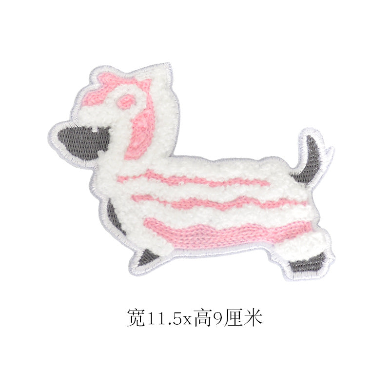 Wholesale Cute Puppy Rabbit Cartoon Embroidered Patches For Kids Clothes Repair And DIY Crafts
