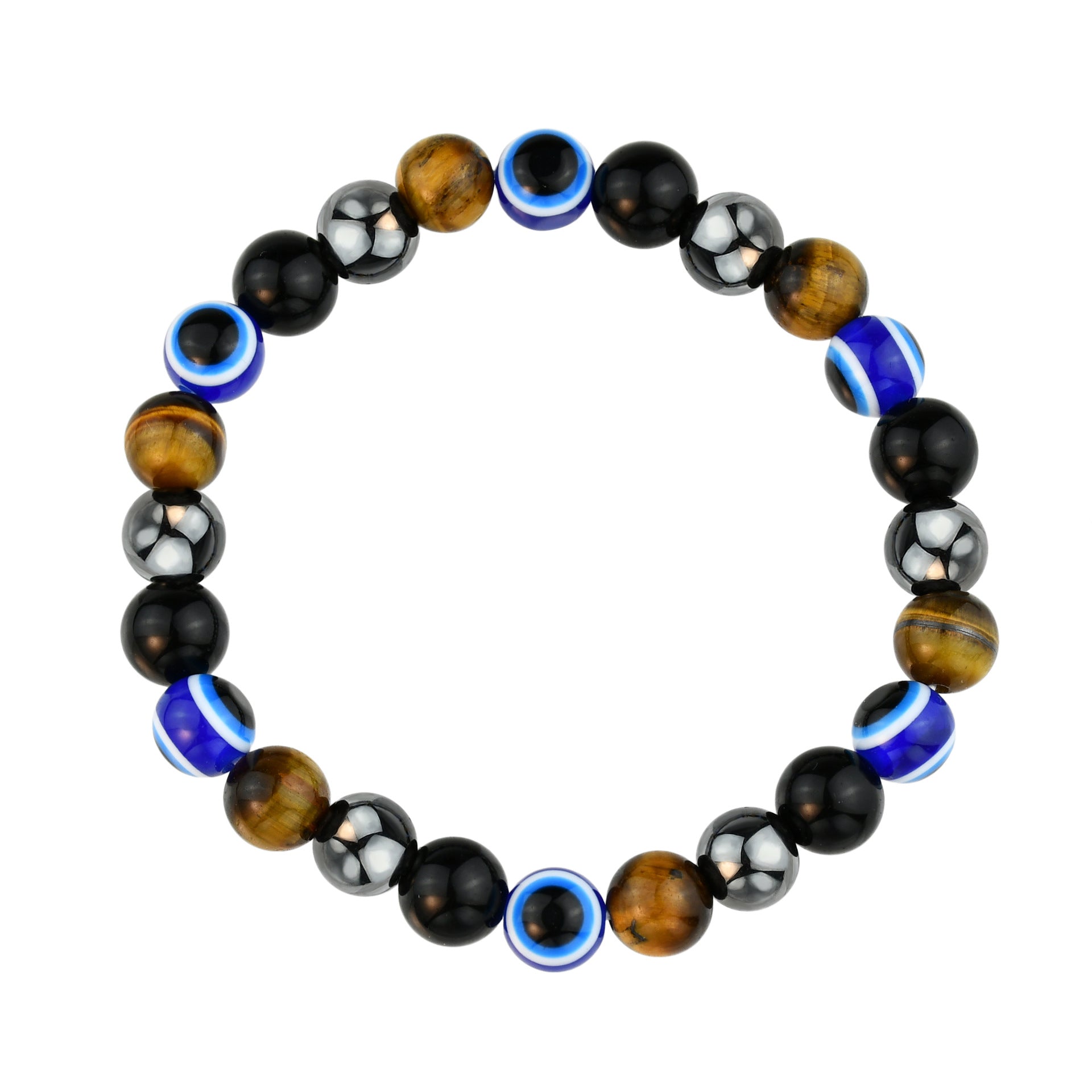 Wholesale  Tiger Eye Stone beaded Devil eye bracelet