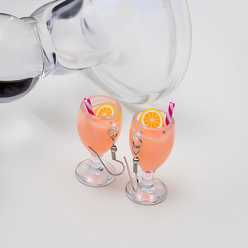 Pendientes de taza de té de leche creativa creativa al por mayor