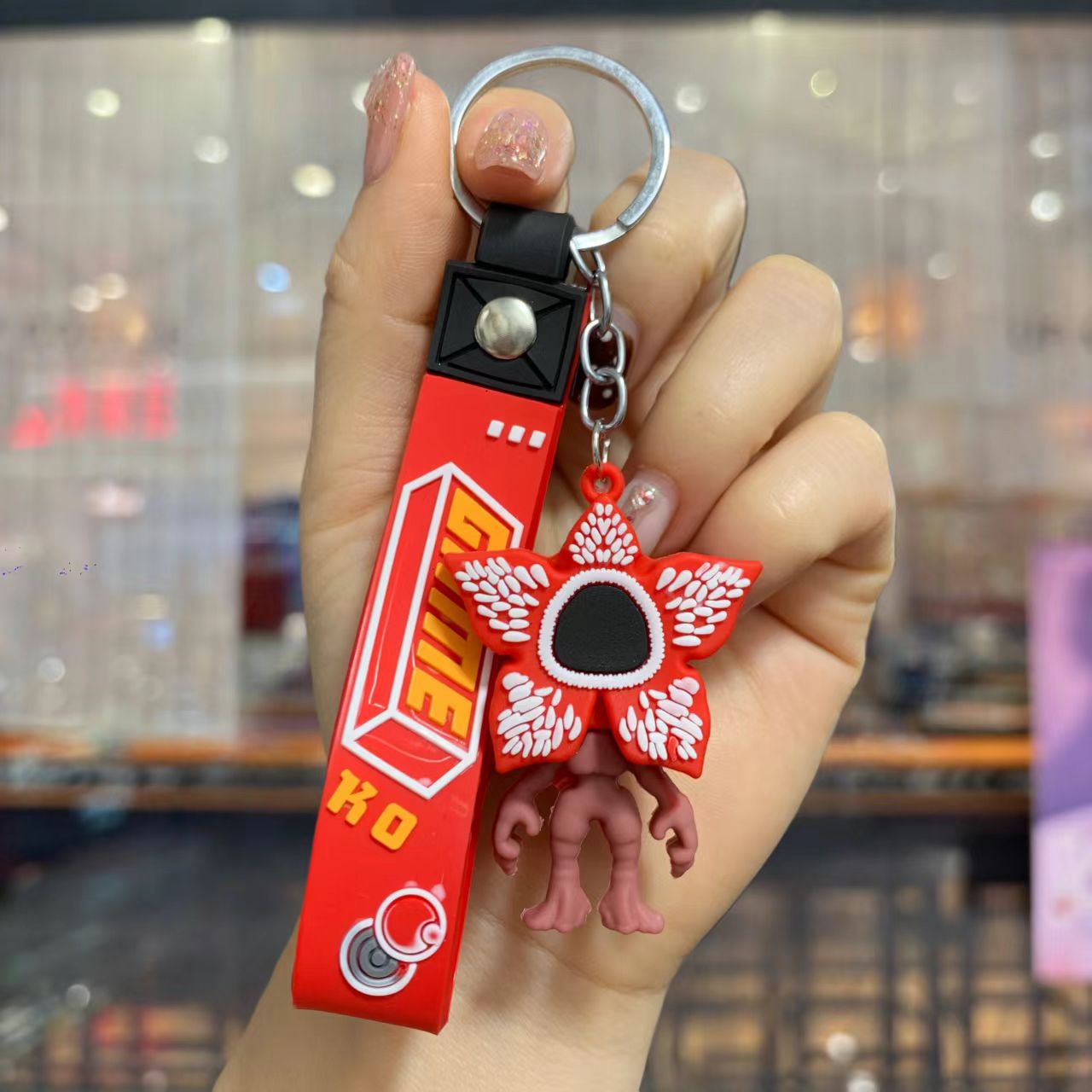 Wholesale Cute Cartoon Flower Character Pvc Soft Glue Keychain