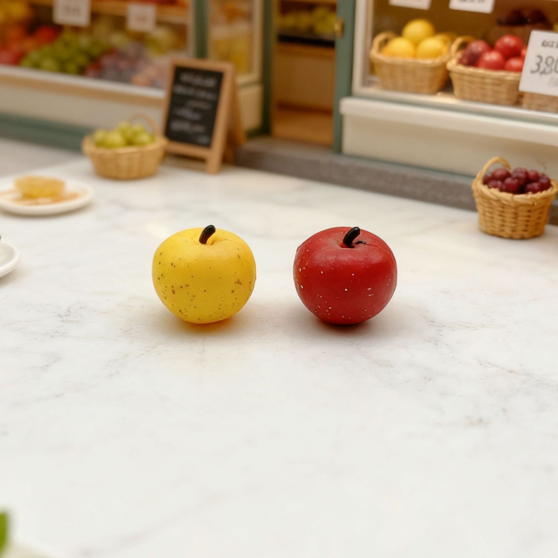 Wholesale 10pcs Mini Apple Miniature Food Toy Fruit  Ornaments  Doll Accessories