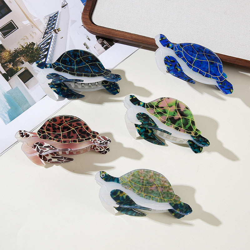 Wholesale Trendy Ocean Animal Hair Claw Clips Shark Whale Octopus Koi Design Large PVC Gripper Everyday Hair Accessory For Boutique Resale