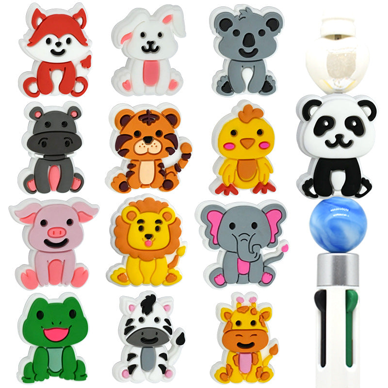 Wholesale Random 100pcs  Cartoon Animal World  Focal Beads